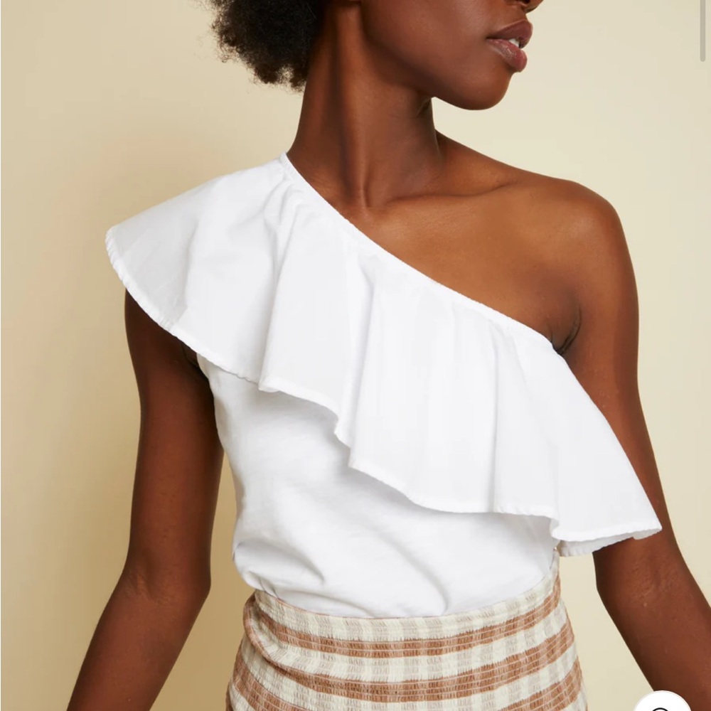Nation Ltd Ruffle One Sleeve Top